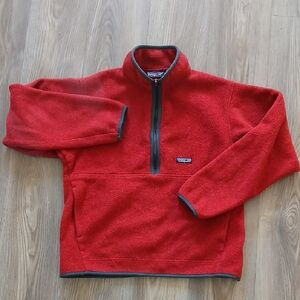 Patagonia Men's Synchilla Marsupial Vintage Red Pullover Pocket